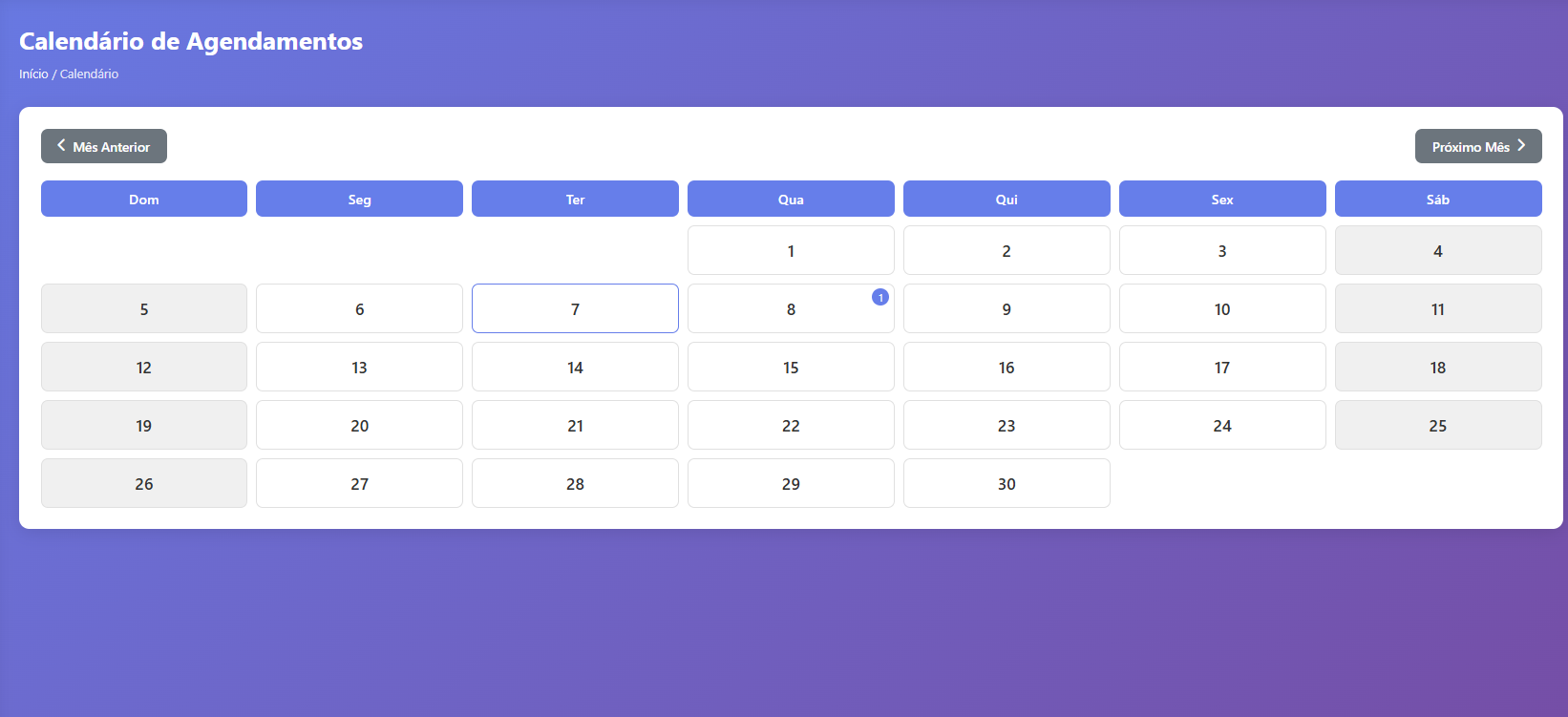 Calendário