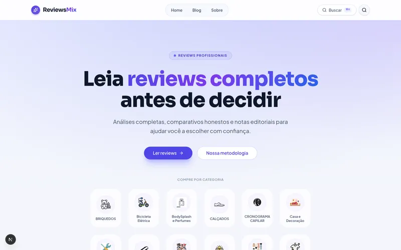 Home do blog de reviews ReviewsMix